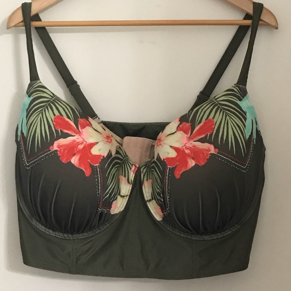 Cacique by Lane Bryant longline swim top